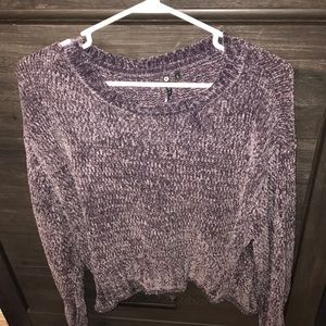 oversized sweater, purple velvet